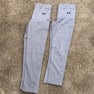 2 Pair of New without Tags Under Armour Gray Baseball Pants